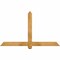 Ekena Millwork Eugene Rough Sawn Timber Gable Bracket, Western Red Cedar, 60"W x 35"H x 4"D x 4"F, 14/12 Pitch GBW060X35X0404EUG00RWR - alternate 1